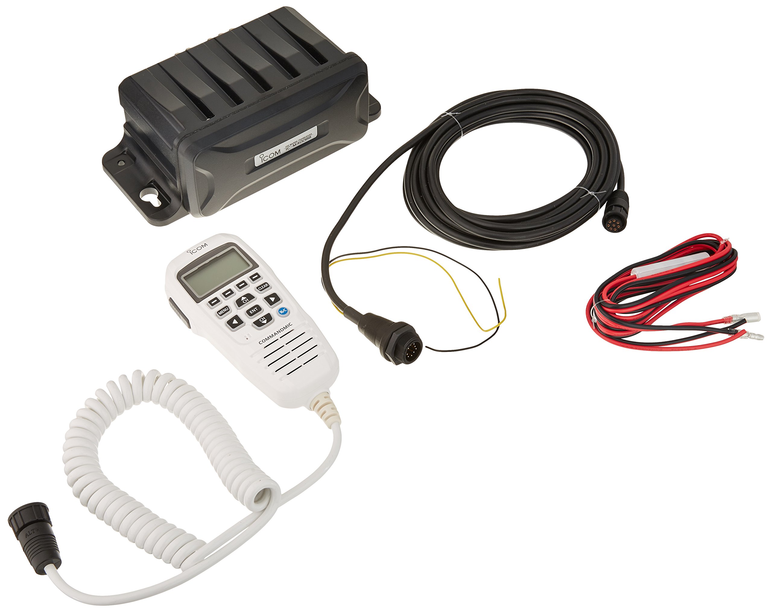 ICOM IC-M400BB SW Modular VHF Marine Radio with Black Command Mic IV - Waterproof Boat Communication for Sailing, Fishing & Emergency Use