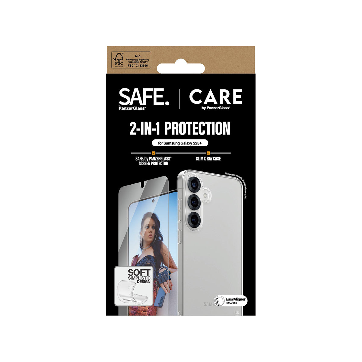 Panzer Fashion 2-in-1 Phone Case & Screen Protector Bundle for Samsung Galaxy S25 Plus - Shockproof Protection for Everyday Use & Outdoor Activities