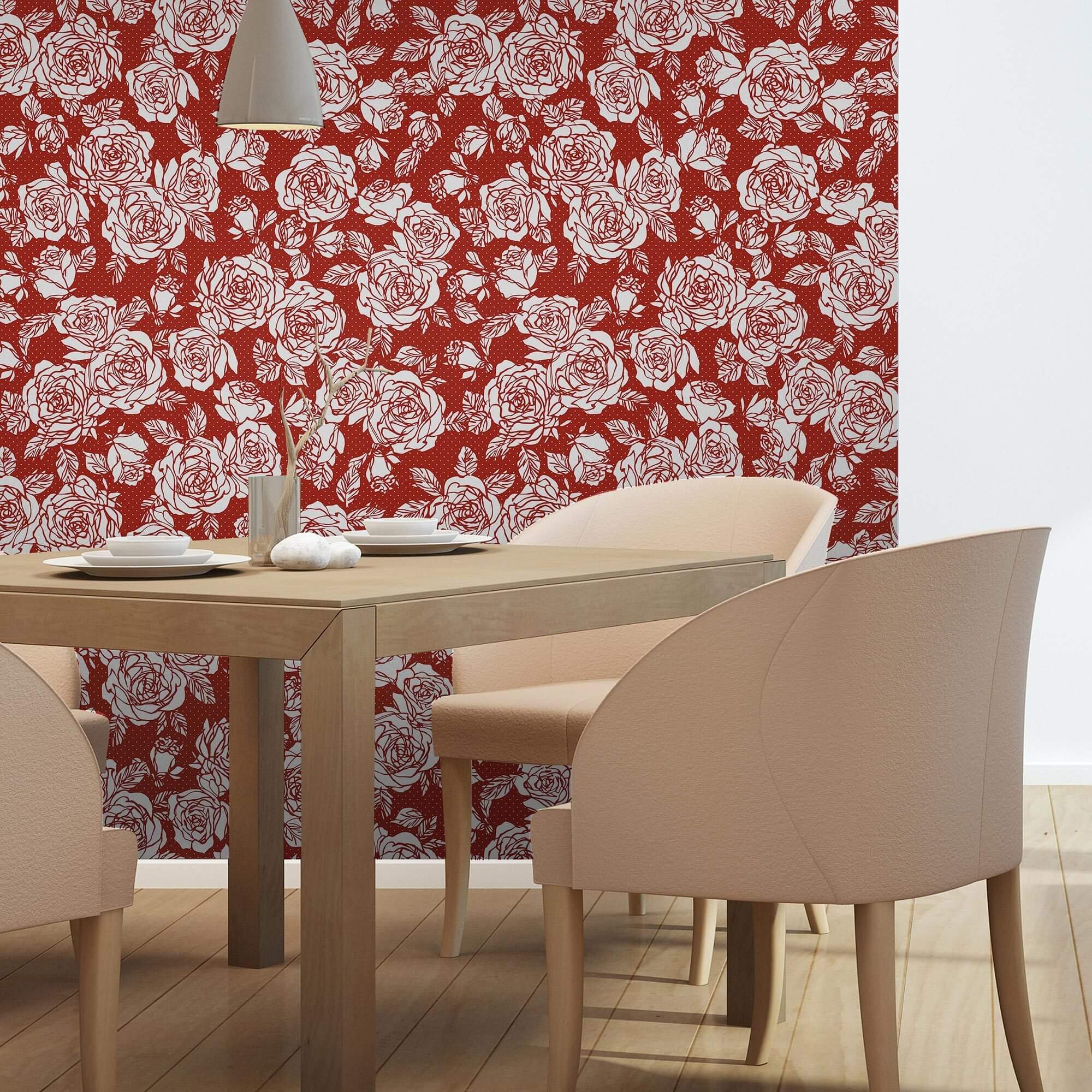 White Textured Floral Peel and Stick Removable Wallpaper - Self-Adhesive Decorative Wall Covering for Bedroom, Living Room & Home Decor