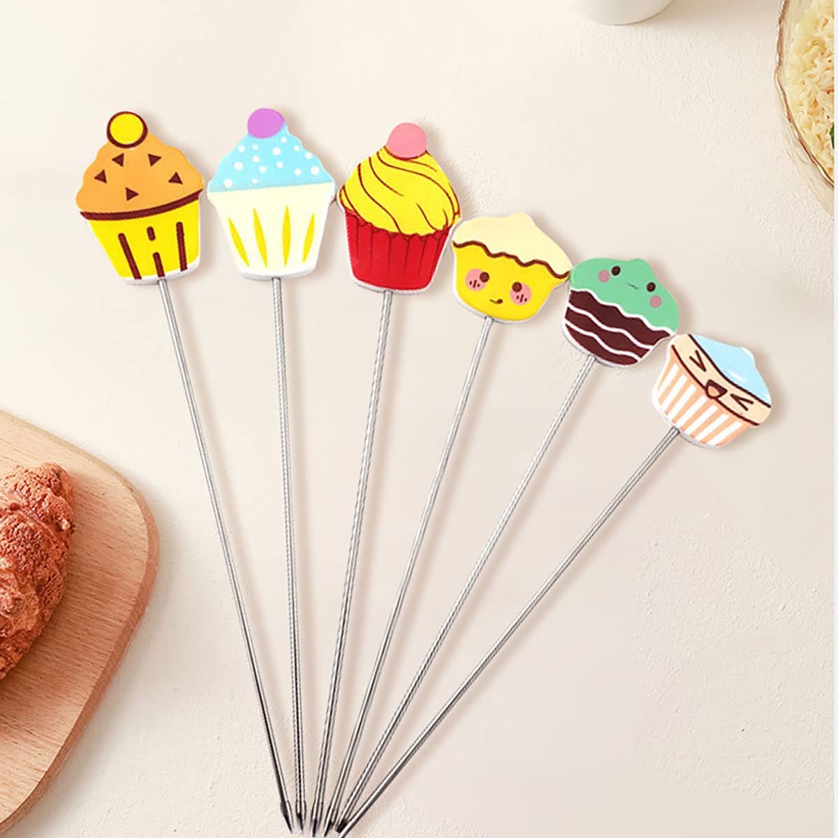 6 Pack Stainless Steel Cake Testers - 5.4 Inch Reusable Baking Tools for Perfect Cakes, Cupcakes & Desserts | Essential Cake Supplies for Home Bakers & Professional Chefs