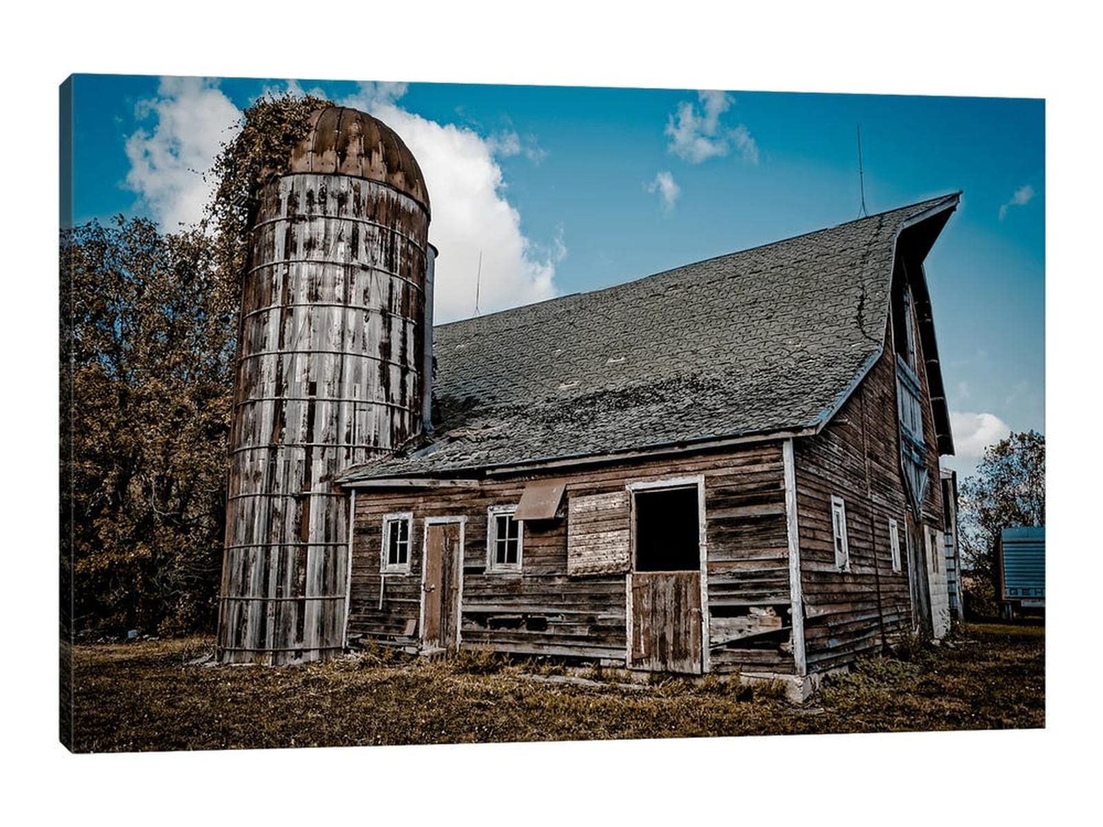 GUTTATY Rustic Farmhouse Canvas Wall Art - Vintage Barn Pictures Country Decor - 28x40 Inches Ready to Hang - Perfect for Living Room, Bedroom & Office Wall Decor