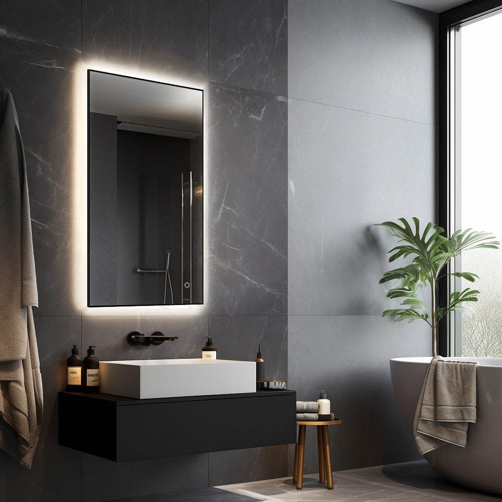Martz 24W x 32H LED Bathroom Mirror with Dimmable Lights - Perfect for Vanity, Makeup, and Modern Home Decor
