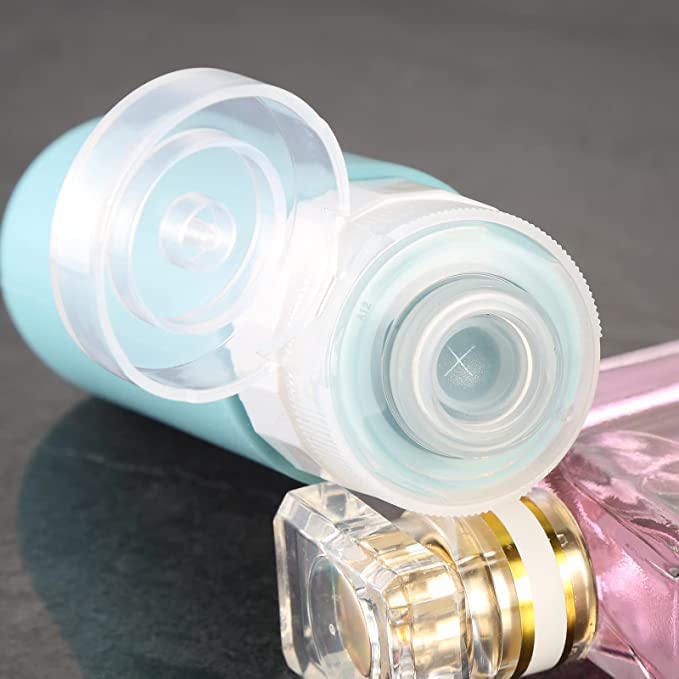 Kamini Enterprise 90ml Travel Refillable Bottles (Pack of 3) - BPA Free Leak Proof Containers for Shampoo, Conditioner & Body Wash | Portable Cosmetic Toiletries for Vacation, Gym & Business Trips | Multicolor Set