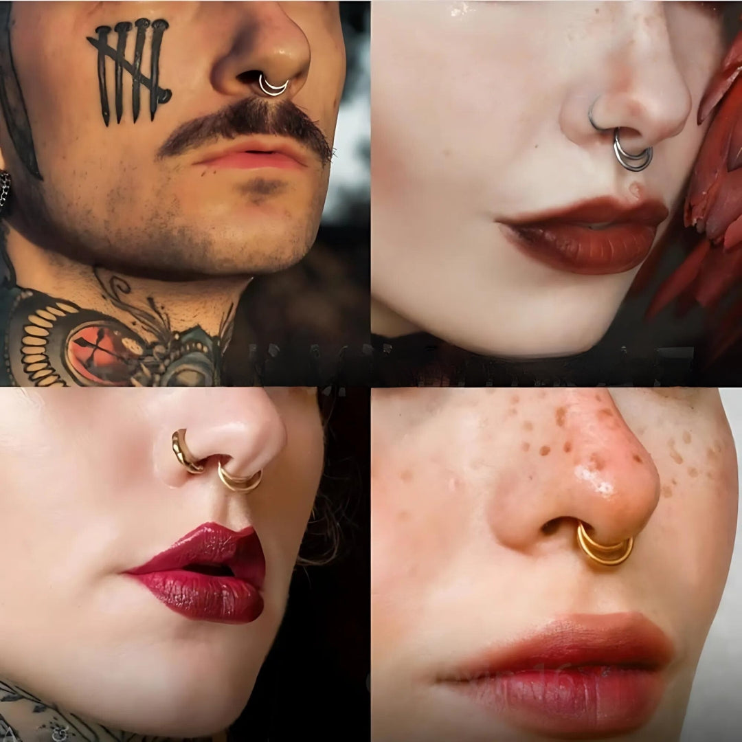 Surgical Steel Indian Septum Nose Ring Hoop - Hypoallergenic Body Jewelry for Women & Men | Perfect for Piercings, Festivals & Boho Style Outfits