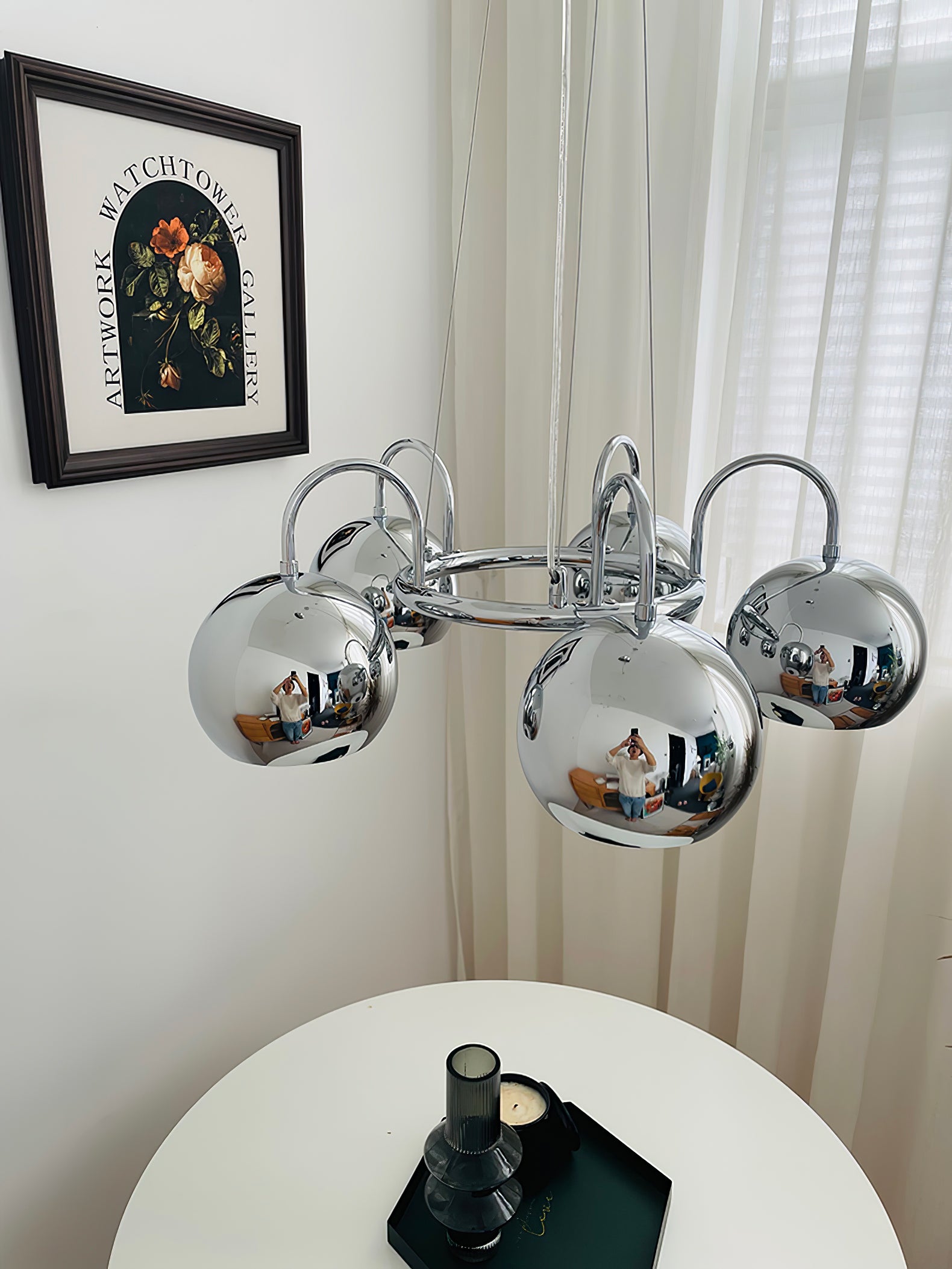 Eyeball Chandeliers - Unique Gothic Halloween Decor for Home, Party & Haunted House Lighting - Spooky Eyeball Ceiling Light Fixture for Living Room, Dining Room & Bedroom