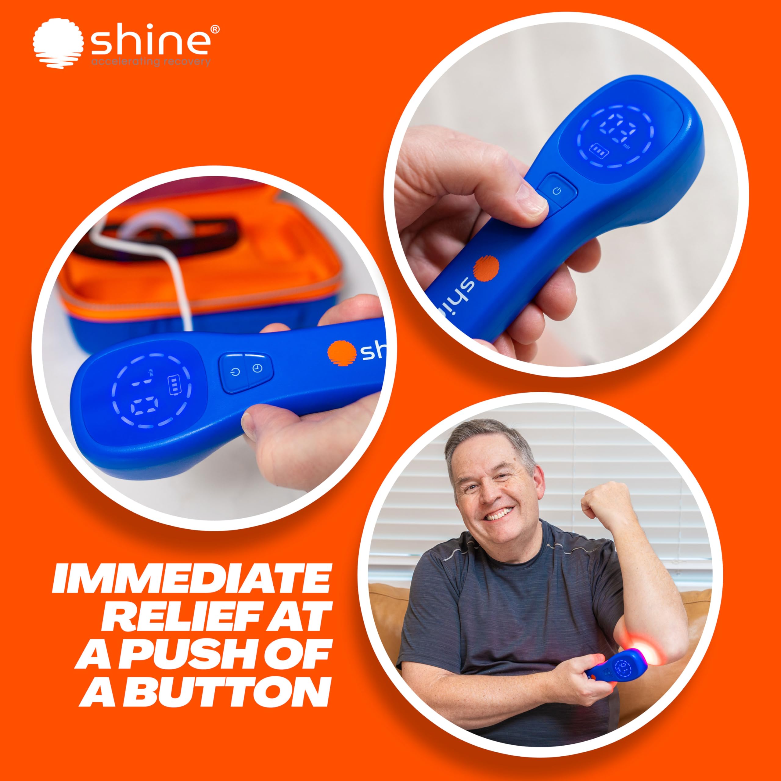 SHINE Clinical Grade Red Light Therapy Device - 660nm & 850nm Dual Wavelength LED Light Therapy for Joint & Muscle Pain Relief - High Power Infrared Red Light Therapy for Home Use | Perfect for Post-Workout Recovery, Arthritis Relief & Skin Rejuvenation