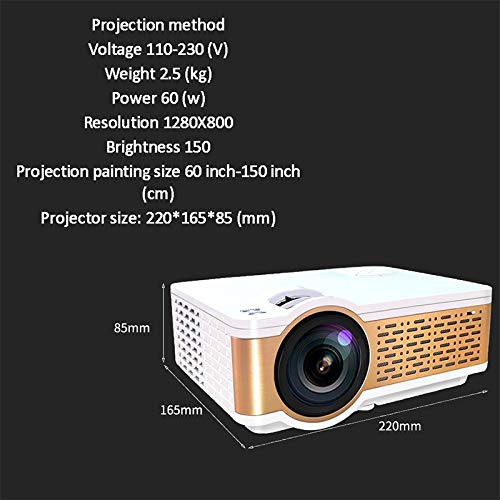 XIAOYUE WiFi HD Portable Projector - 1080p Home Theater Projector with Built-in Speaker & 12000 LED Brightness for Movies, Gaming & Office Presentations | Perfect for Home, Office & Outdoor Movie Nights