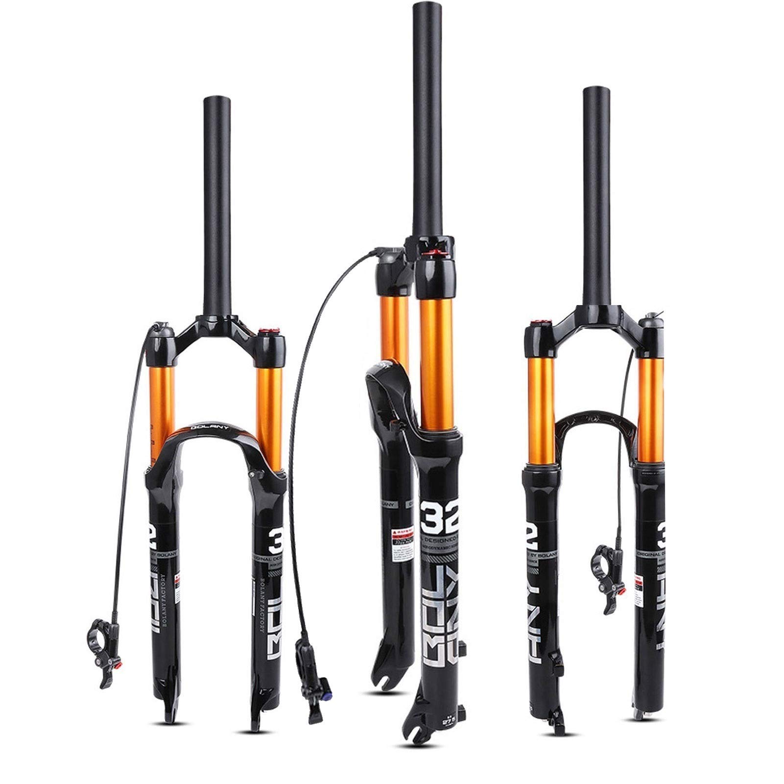 ZNND MTB Bike Front Suspension Forks with Remote Lock, 120mm Travel Shock Absorber - Perfect for Mountain Biking, Trail Riding & Off-Road Cycling Accessories