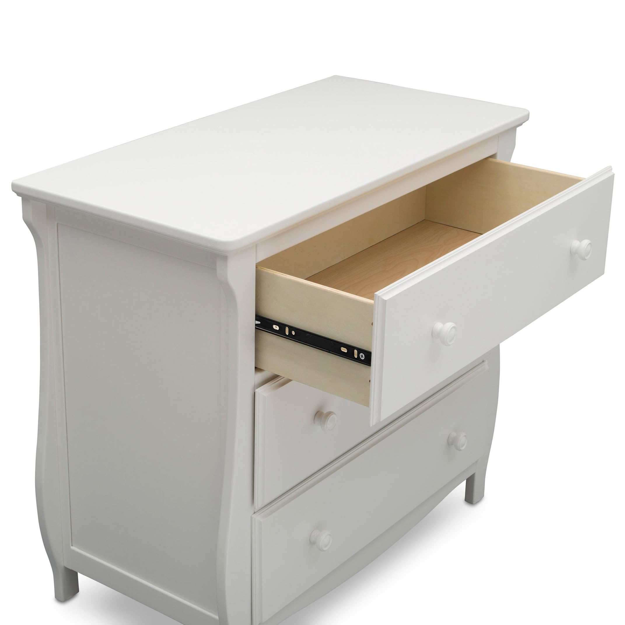 Delta Children Lancaster 3-Drawer Baby Dresser with Changing Table Top | GREENGUARD Gold Certified Nursery Furniture | Safe & Sturdy for Baby's Room (Bianca White) | Perfect for Diaper Changes & Infant Clothing Storage