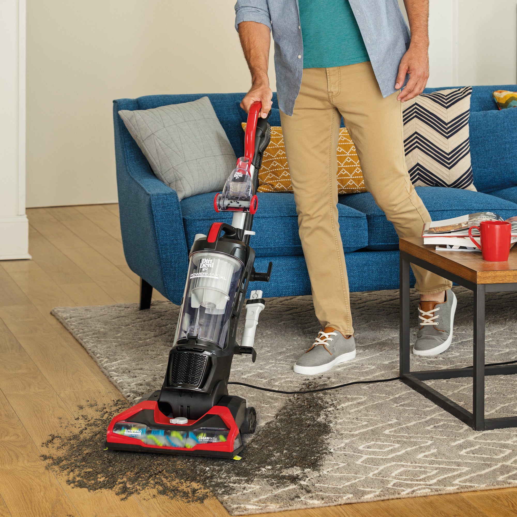 Power Max XL Upright Vacuum Cleaner - Powerful Suction for Carpets & Hard Floors - Ideal for Home, Office & Pet Hair Cleaning