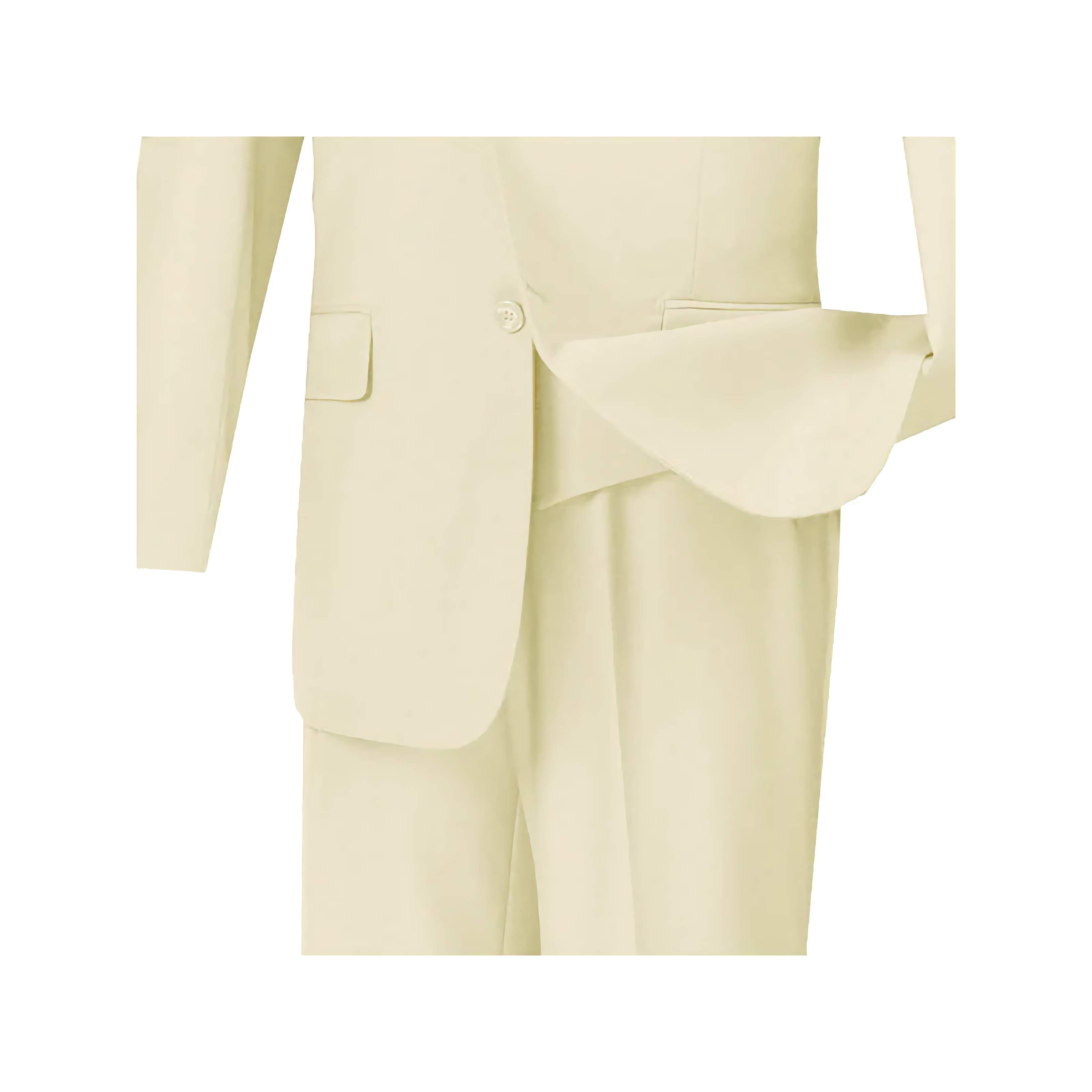Men's Regular Fit 3-Piece Ivory Suit with 2-Button Jacket | Formal Business Attire for Weddings, Office & Special Occasions