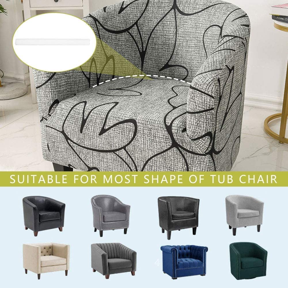 Stretchable Spandex Polyester Wingback Chair Slipcover - Washable Removable Club Chair Cover for Living Room, Bedroom & Office (#3)