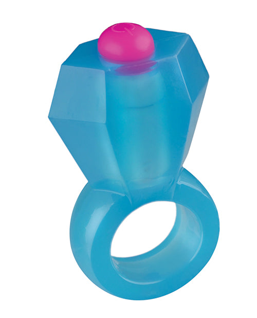 Bling Pop Vibrating Cock Ring for Men - Blue Pleasure Ring for Enhanced Sensation & Performance - Perfect for Couples Play & Solo Use