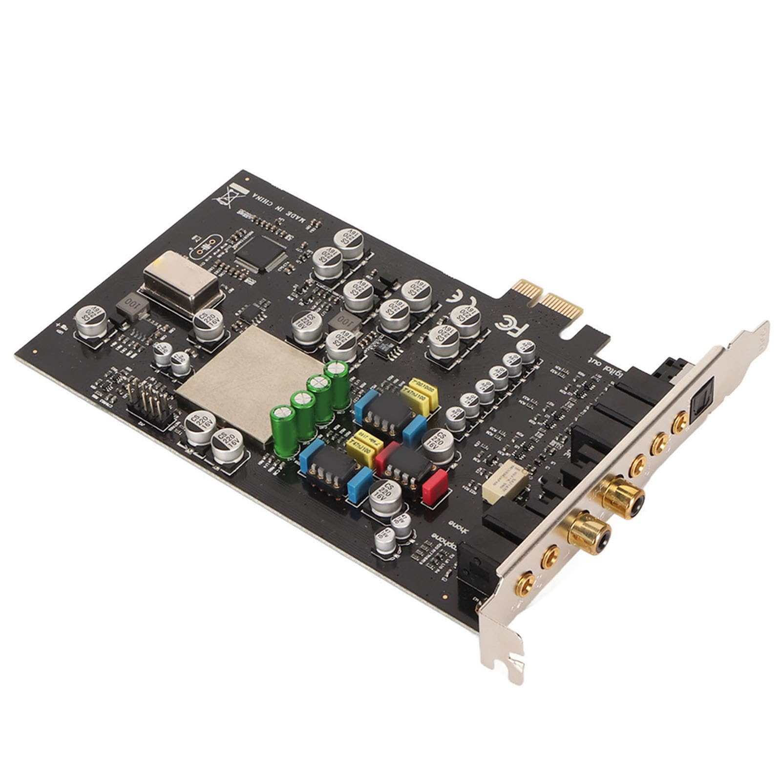 5.1 Channel Internal Sound Card with CM8828/CM9882A Chip - 24 Bit 192KHz PCI Express Audio Adapter for PC Gaming, Music Production & Home Theater Systems