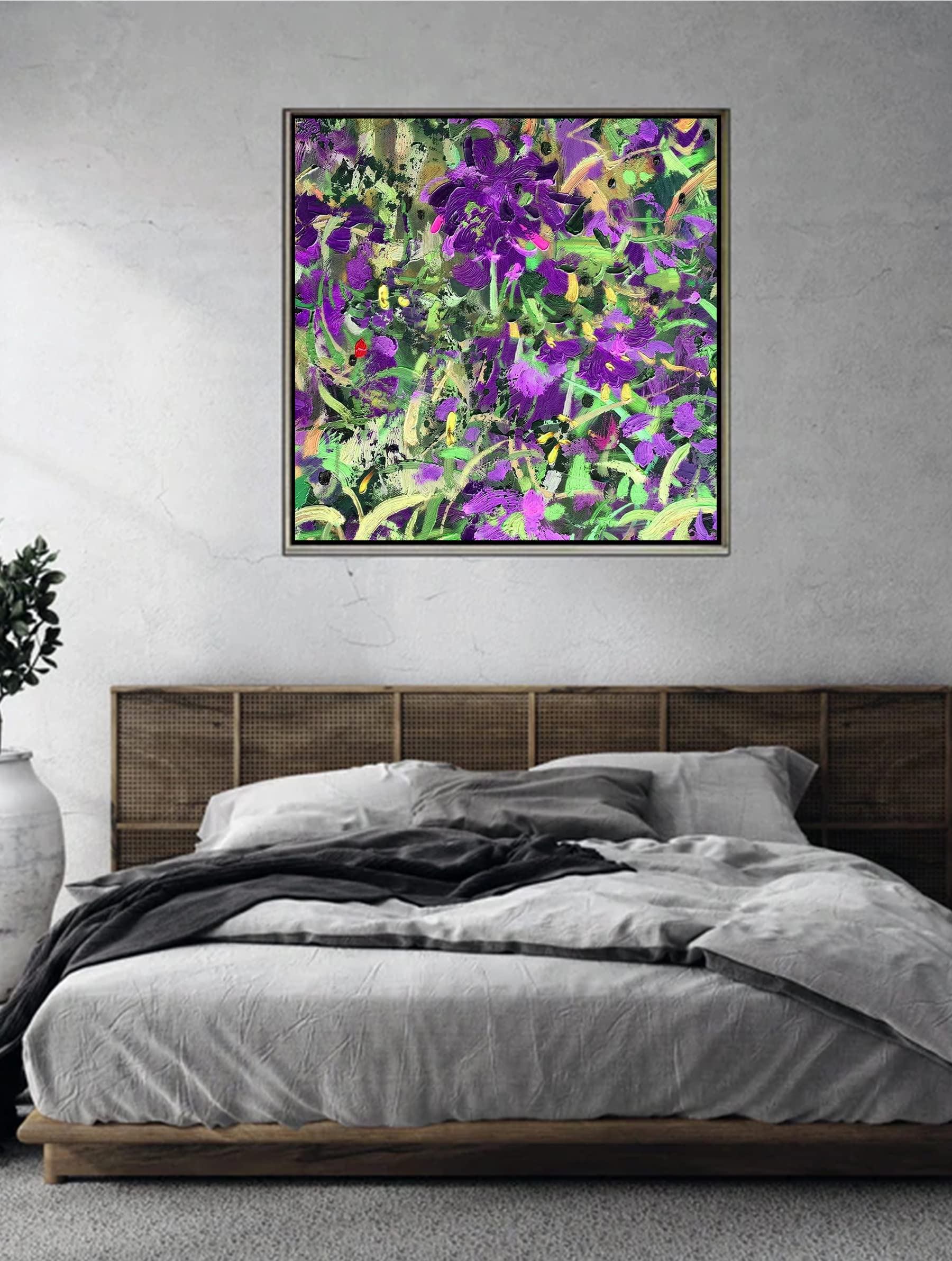 Desert Abstract Painting - Purple & Brown Large Canvas Wall Art for Living Room, Bedroom & Office Decor | Modern Home & Office Decor