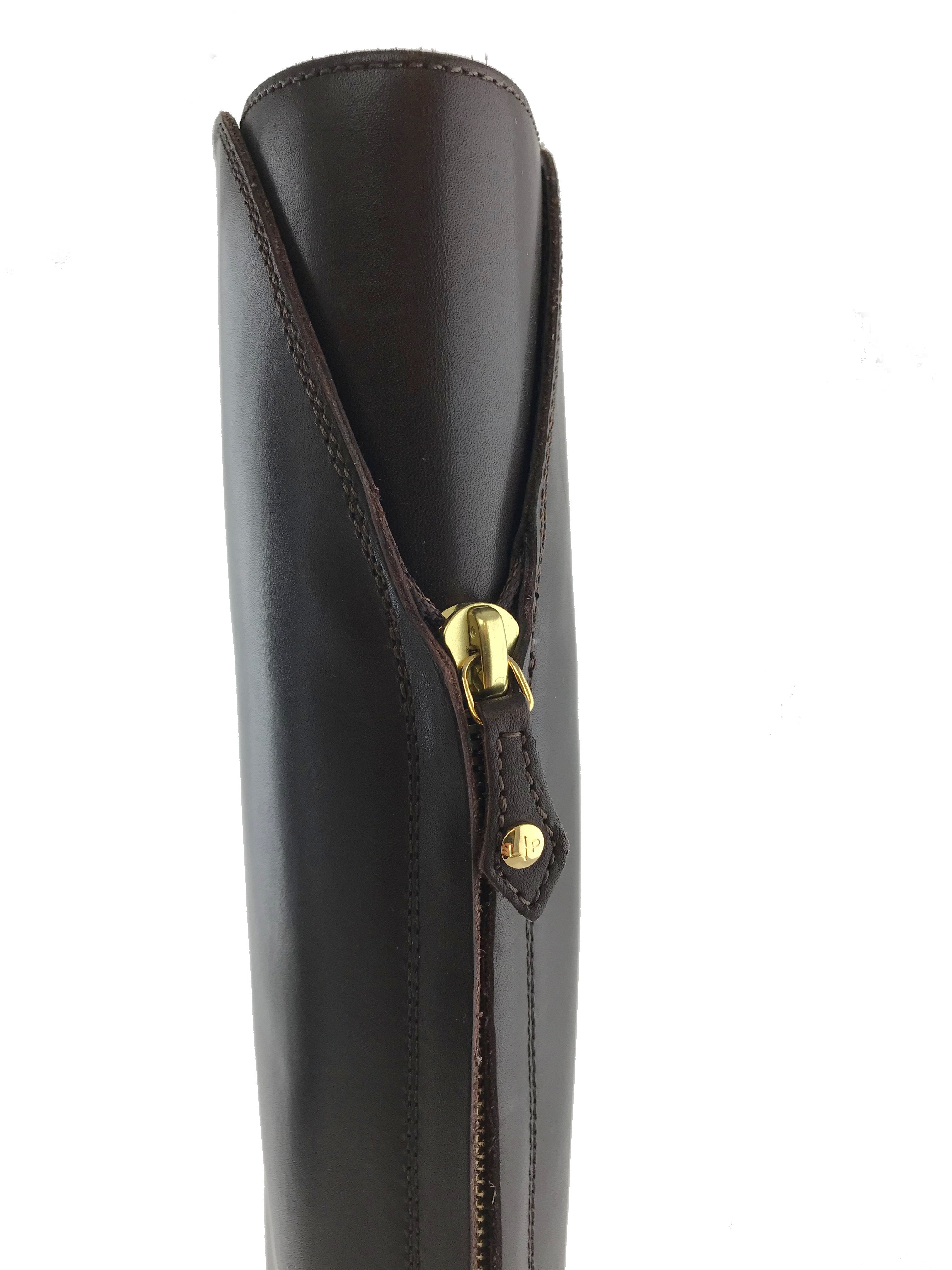 Loro Piana Wellington Leather Knee High Boots for Women Size 8.5 | Waterproof Winter Riding Boots | Perfect for Horseback Riding, Outdoor Activities & Fashion