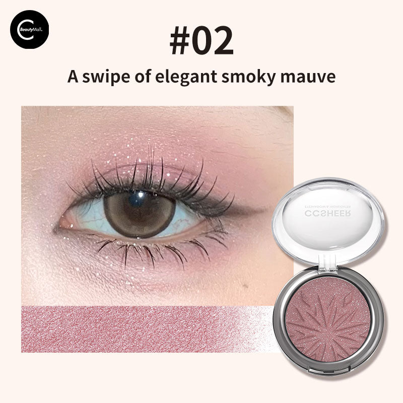 CCSHEER Starlight Highlighter & Sculpting Powder - Face Contour Makeup for Cheekbones & Nose - Perfect for Night Out, Photography & Special Occasions