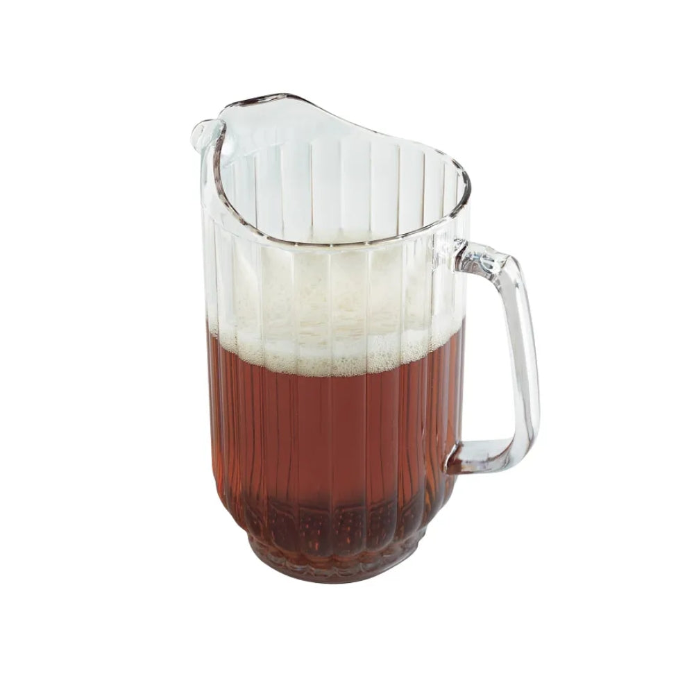 Cambro Camwear 60 Oz Clear Plastic Pitcher with Lid - BPA-Free Food Safe Container for Beverages, Iced Tea, Lemonade & Water - Ideal for Restaurants, Catering & Home Use