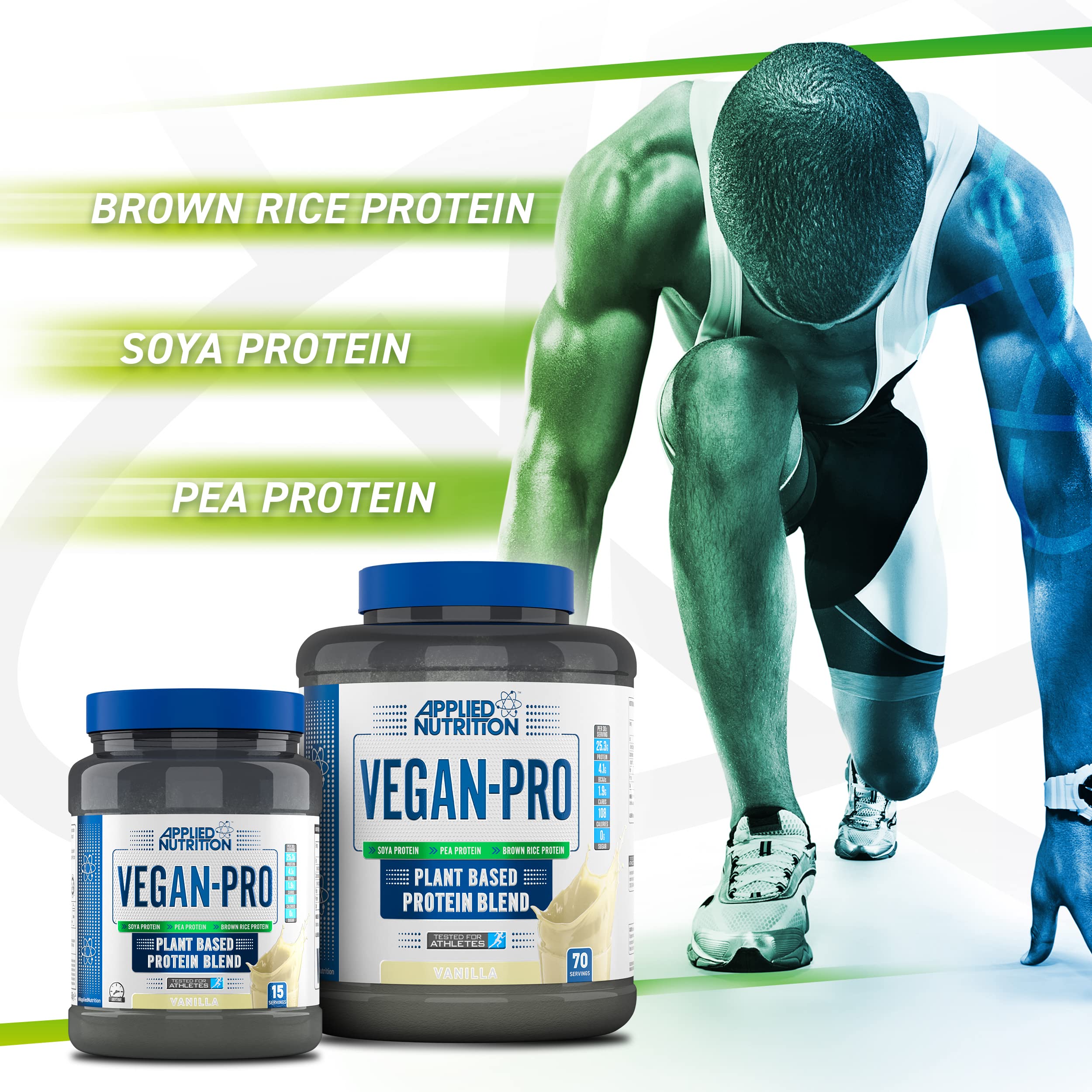 Applied Nutrition Vegan Pro Plant-Based Protein Powder - 1.8kg (60 Servings) | Dairy-Free Vegan Supplement for Muscle Recovery & Weight Management | Perfect for Post-Workout Shakes & Healthy Smoothies