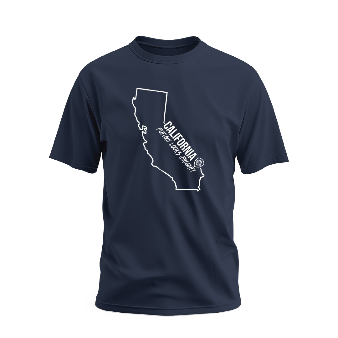 Future Looks Bright California State Short Sleeve T-Shirt - Comfortable Cotton Tee for Men & Women - Perfect for Casual Wear, Beach Outings & Summer Vacations