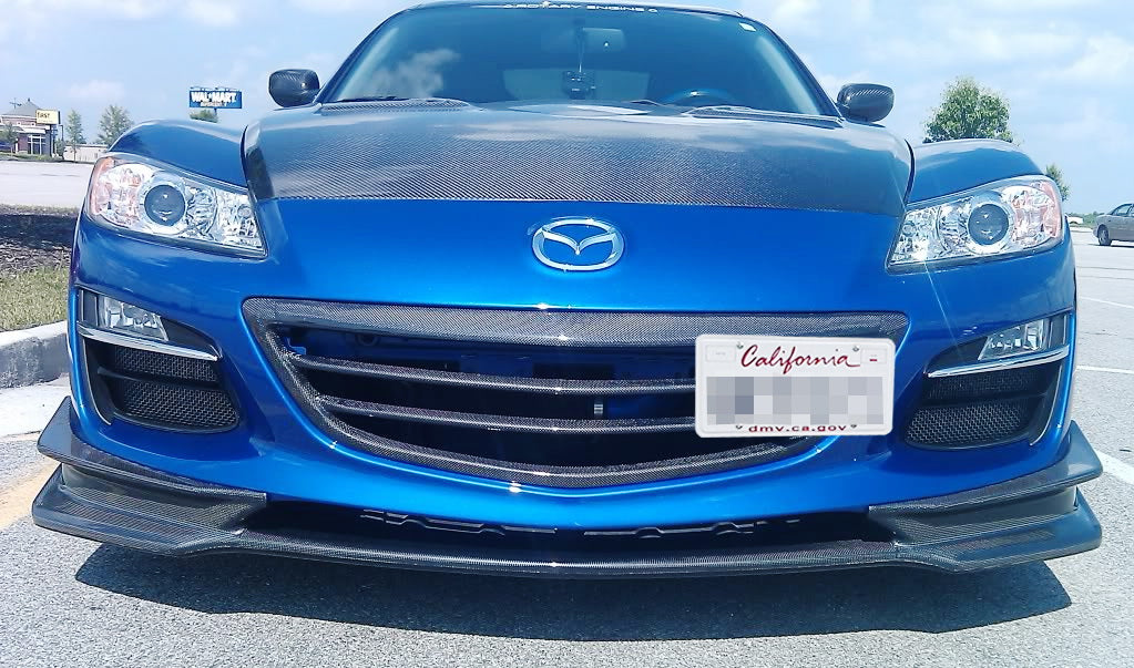08-12 Mazda RX-8 Front Bumper Tow Hook License Plate Mounting Bracket Holder - Durable & Easy Installation for Street Parking & Car Shows