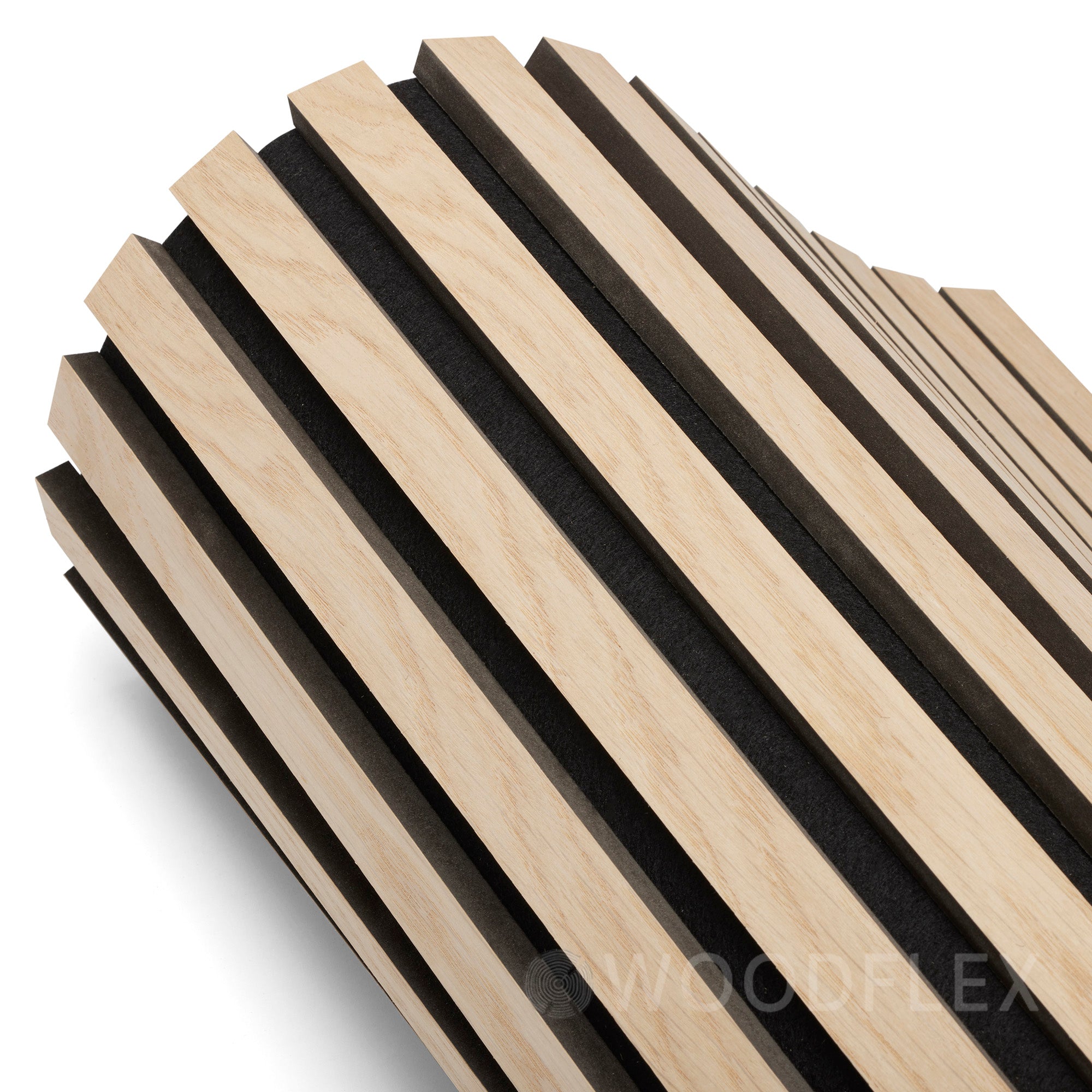 WOODFLEX Flexible Acoustic Wood Slat Wall Panel - Oak Veneer 2700mm x 600mm | Soundproofing & Decorative Wall Treatment for Home Theater, Office, and Studio