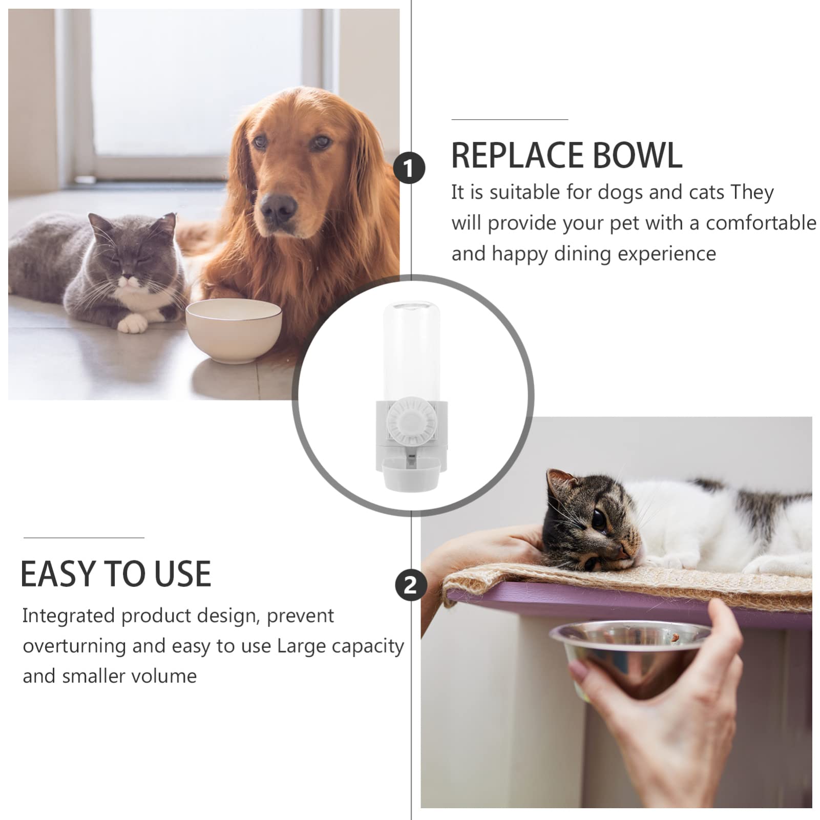 POPETPOP Portable Dog Water Bottle - Leak-Proof Pet Water Dispenser for Cats and Dogs, Ideal for Outdoor Walks, Hiking, and Travel