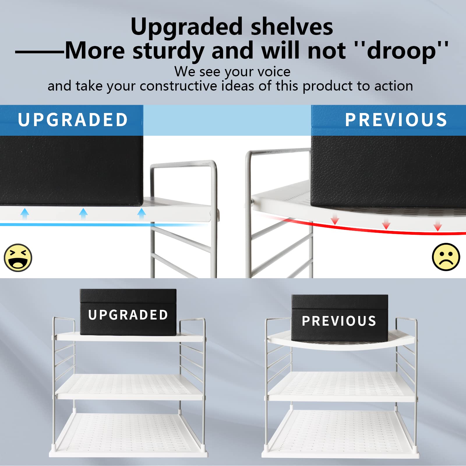 Upgraded Kitchen Cabinet Organizer with Divided Compartments - Plastic Bag, Wrap, Foil & Snack Storage Box for Pantry Organization - Under Sink Storage Solution for Clutter-Free Kitchen (Perfect for Small Spaces & Apartment Living)