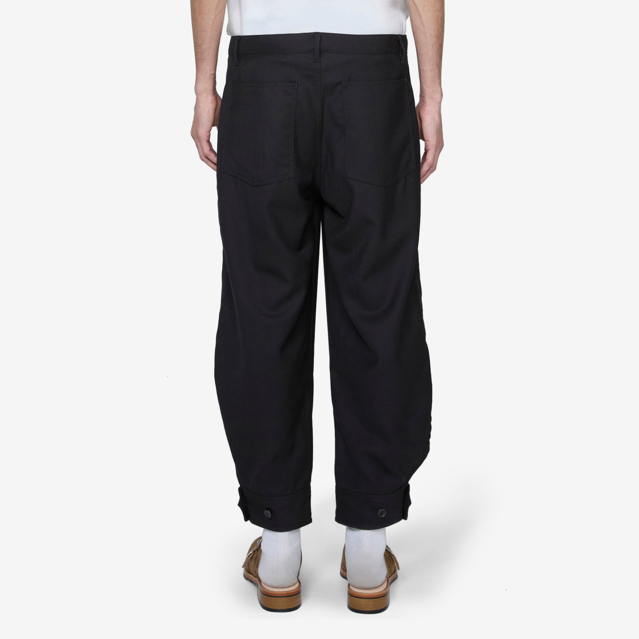 Stylish Black Button Cuff Pants for Women - Trendy High Waist Trousers with Adjustable Hem | Perfect for Office, Casual Wear & Night Out