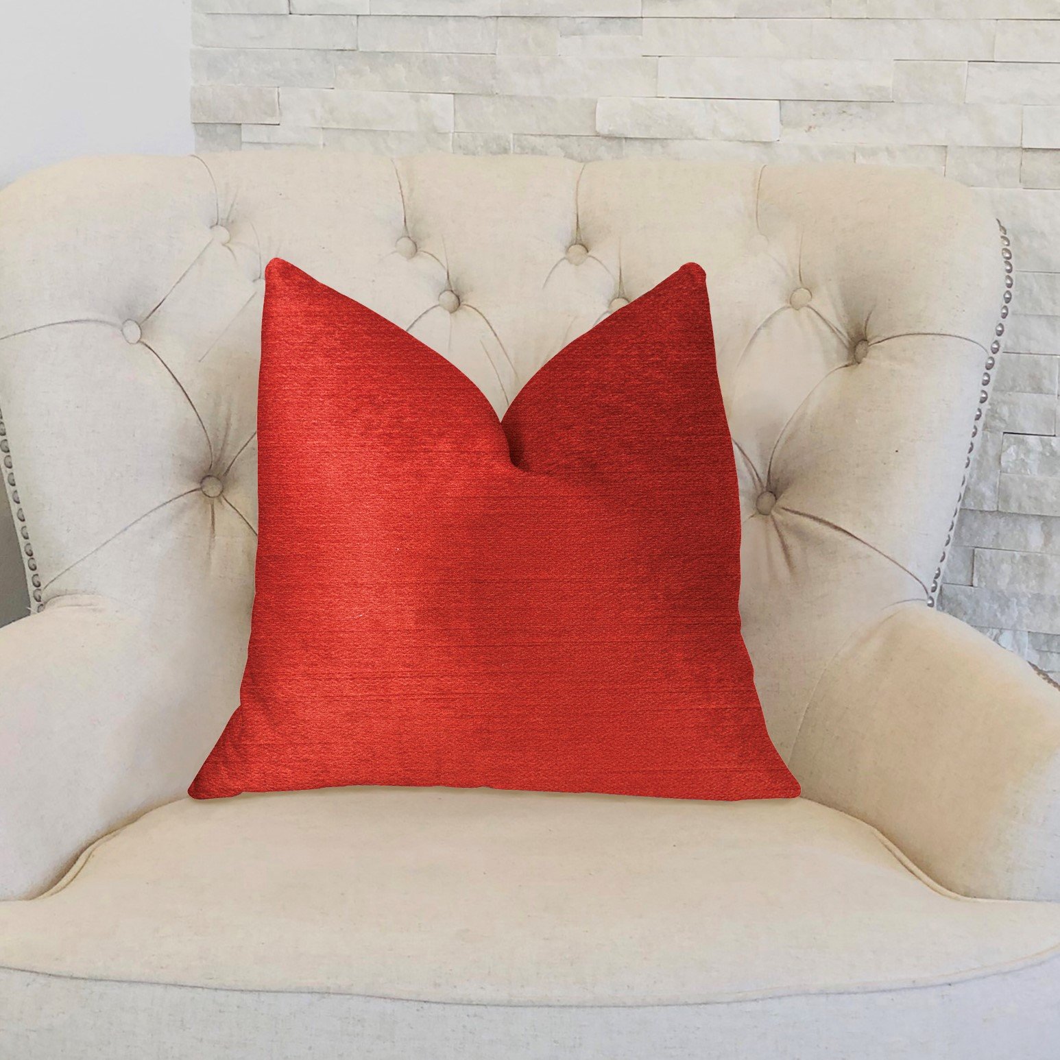 Plutus Cherry Love Luxury Throw Pillow 22x22 Inches - Soft Decorative Cushion for Sofa, Bed & Home Decor - Perfect for Living Room, Bedroom & Nursery
