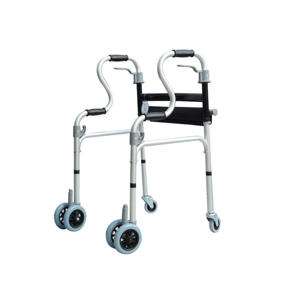 Lightweight Aluminum Rollator Walker for Seniors & Disabled - Non-Slip Wheels, Adjustable Height, Sturdy Walking Frame - Ideal for Hospital Use, Home Mobility & Outdoor Support