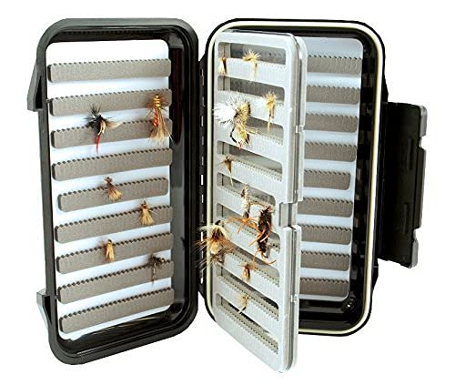 Large Fly Fishing Box with Swing Leaf Center - Durable Waterproof Fly Storage for Trout, Bass, and Saltwater - Perfect for Fly Fishing Trips and Outdoor Adventures