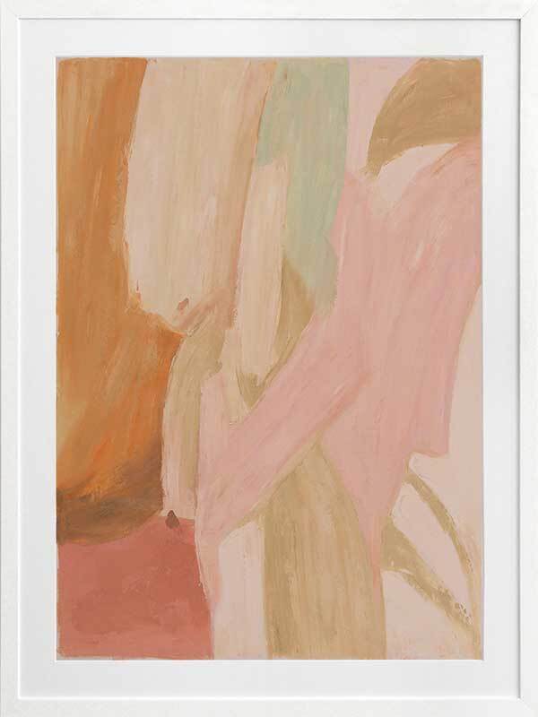Blush Current Framed Art Print - Modern Wall Decor for Living Room, Bedroom & Office - Perfect for Home & Office Decor