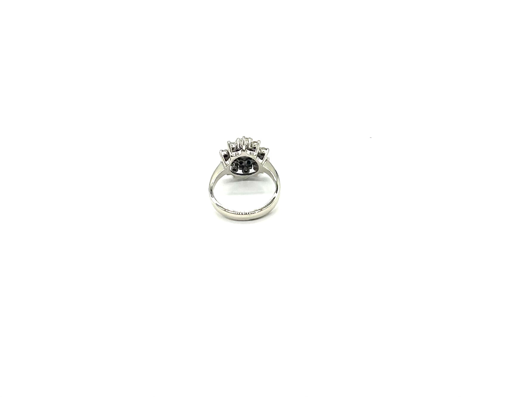 Elegant Women's Diamond & Gold Step Cluster Ring - Perfect for Weddings, Anniversaries & Special Occasions