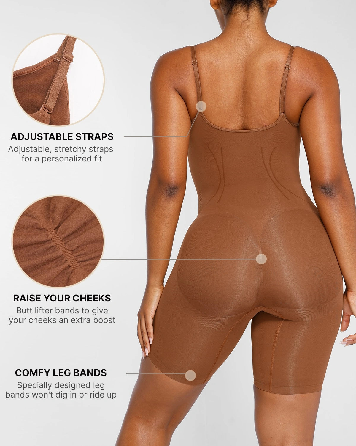 Seamless Smoothing Bodysuit for Women - Tummy Control Shapewear - Comfortable Slimming Undergarment - Perfect for Dresses, Workouts & Everyday Wear