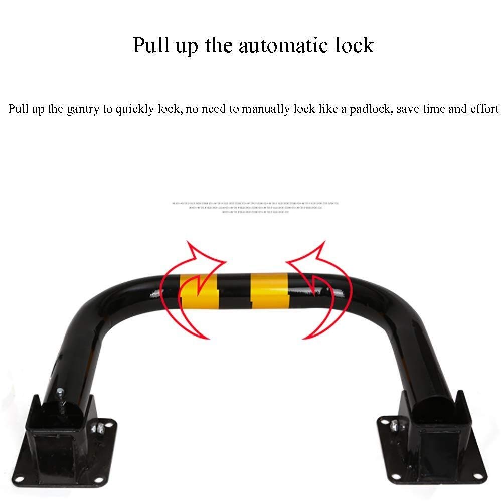 Heavy Duty Parking Barrier Lock - 60x33cm Thick Crash Gantry Bollard for Secure Basement & Garage Parking Space Protection - Perfect for Car Park Position Holders, Traffic Control, and Vehicle Safety