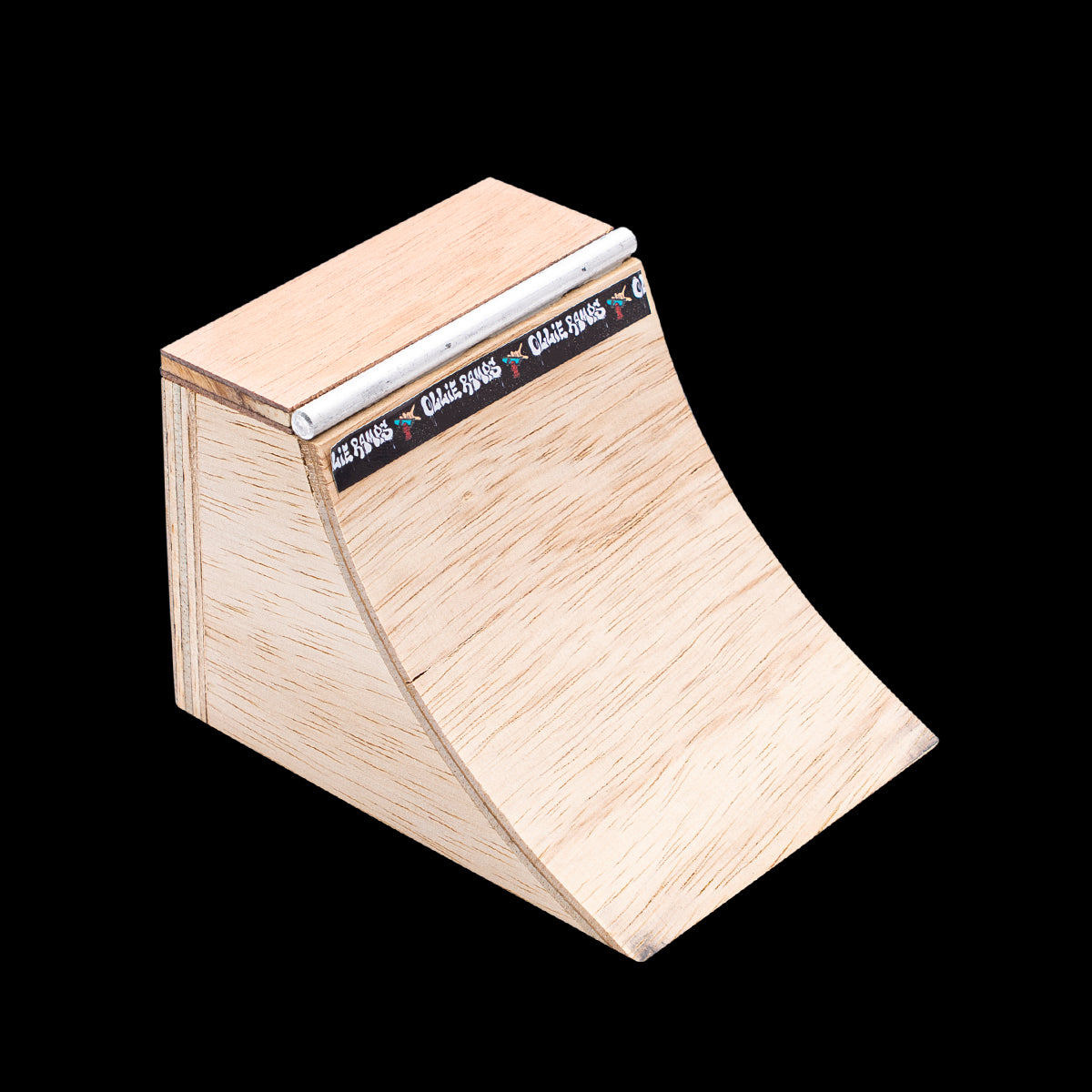 Ollie Fingerboard Ramp - Pocket Quarter Mini Skateboard Ramp for Tech Deck & Finger Skateboarding - Perfect for Home, Office & School Desktop Fun
