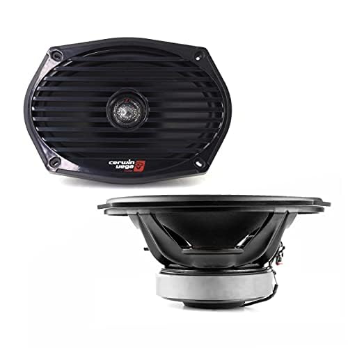 Cerwin Vega ST69CX 6x9 Inch 250W 2-Way Coaxial Car Speakers with Titanium Dome Tweeter 4 Ohm Black (Pair) - Premium Sound for Trucks, SUVs and Custom Car Audio Systems