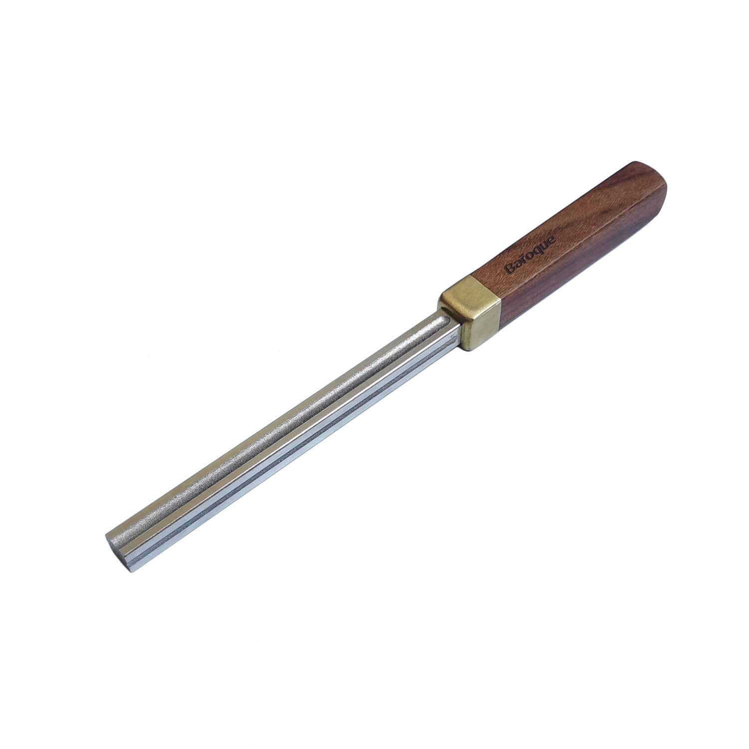4th Generation Upgraded Baroque Guitar Fret Crowning File - 3 Crowning Grooves & Full Grit Side - Professional Luthier Leveling Tool for Electric, Acoustic Guitar, Ukulele, Bass, Banjo - Perfect for Fret Maintenance & Instrument Repair