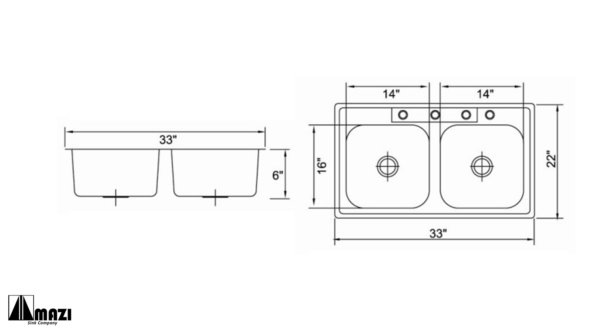 Premium Stainless Steel Kitchen Sink T3322 - 16 Gauge Undermount Single Bowl with Soundproof Padding & Modern Design - Perfect for Home, Restaurant, and Commercial Kitchens