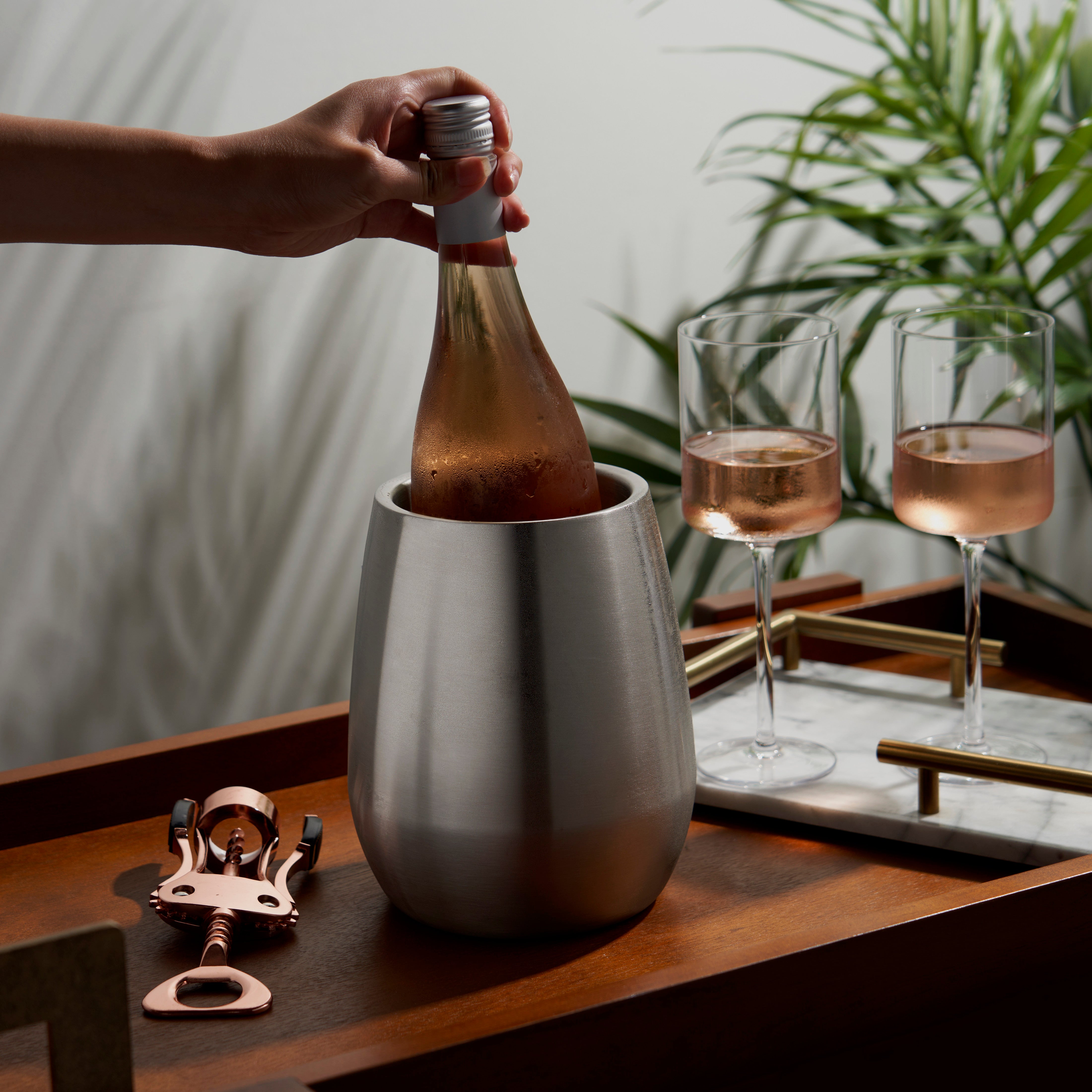Premium Stainless Steel Bottle Chiller - Keep Drinks Cold for Hours | Perfect for Wine, Beer & Beverages | Ideal for Parties, Picnics & Outdoor Events