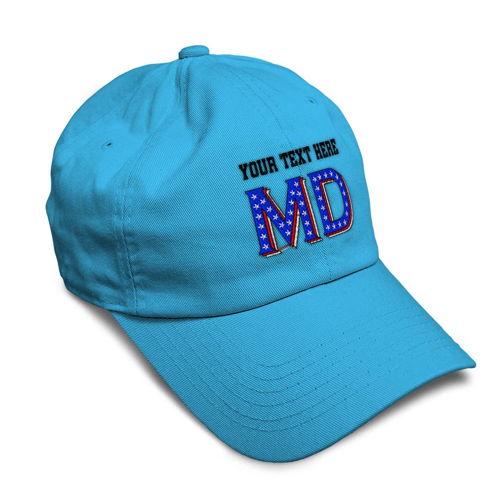 Speedy Pros Soft Baseball Cap - Maryland Blue Flag Stars Twill Cotton Dad Hat for Men & Women | Casual Outdoor Sports & Everyday Wear
