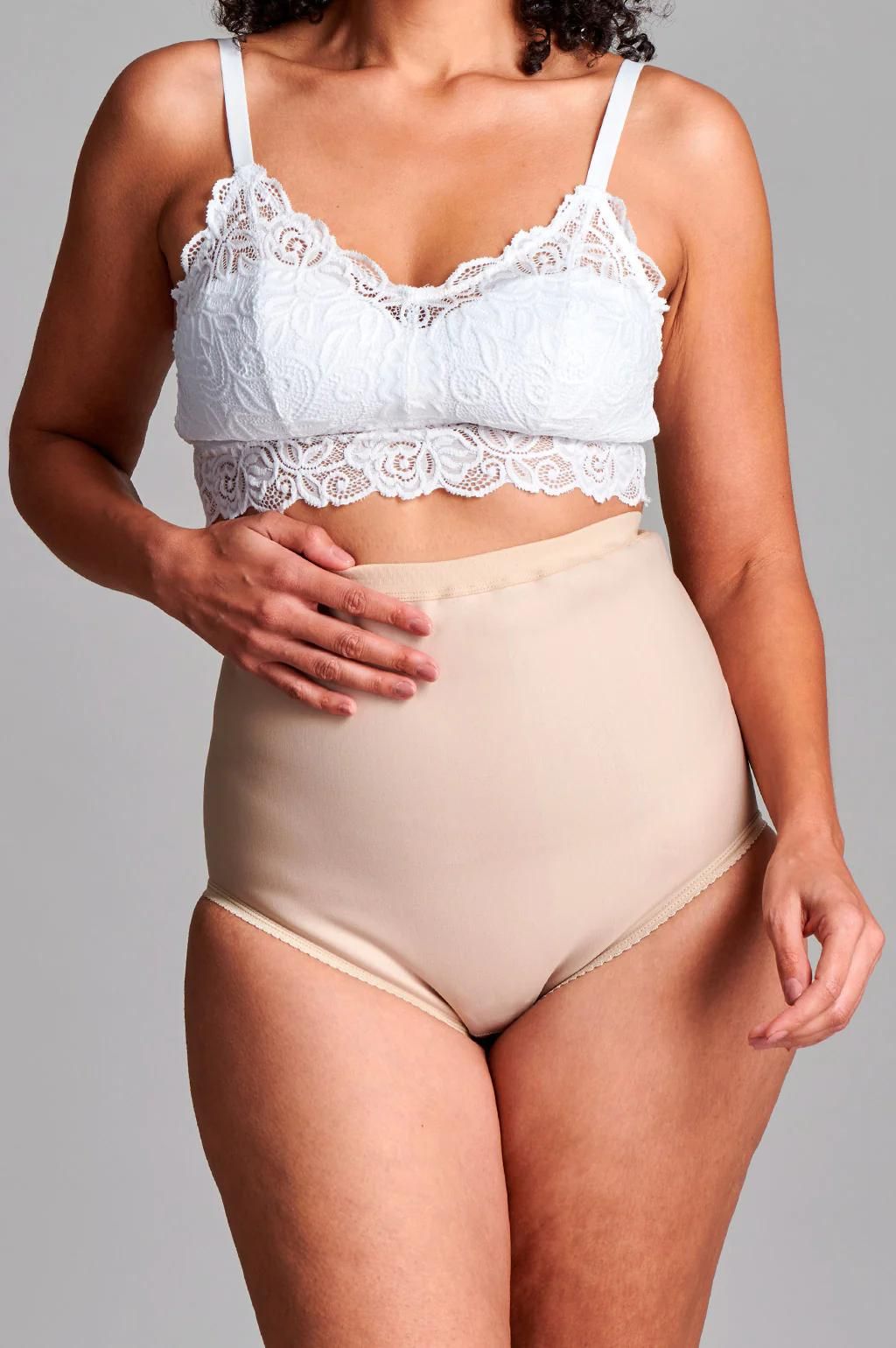Women's High Waist Hernia Support Girdle Brief - Beige, Large - Post-Surgery Recovery & Everyday Comfort for Active Lifestyles