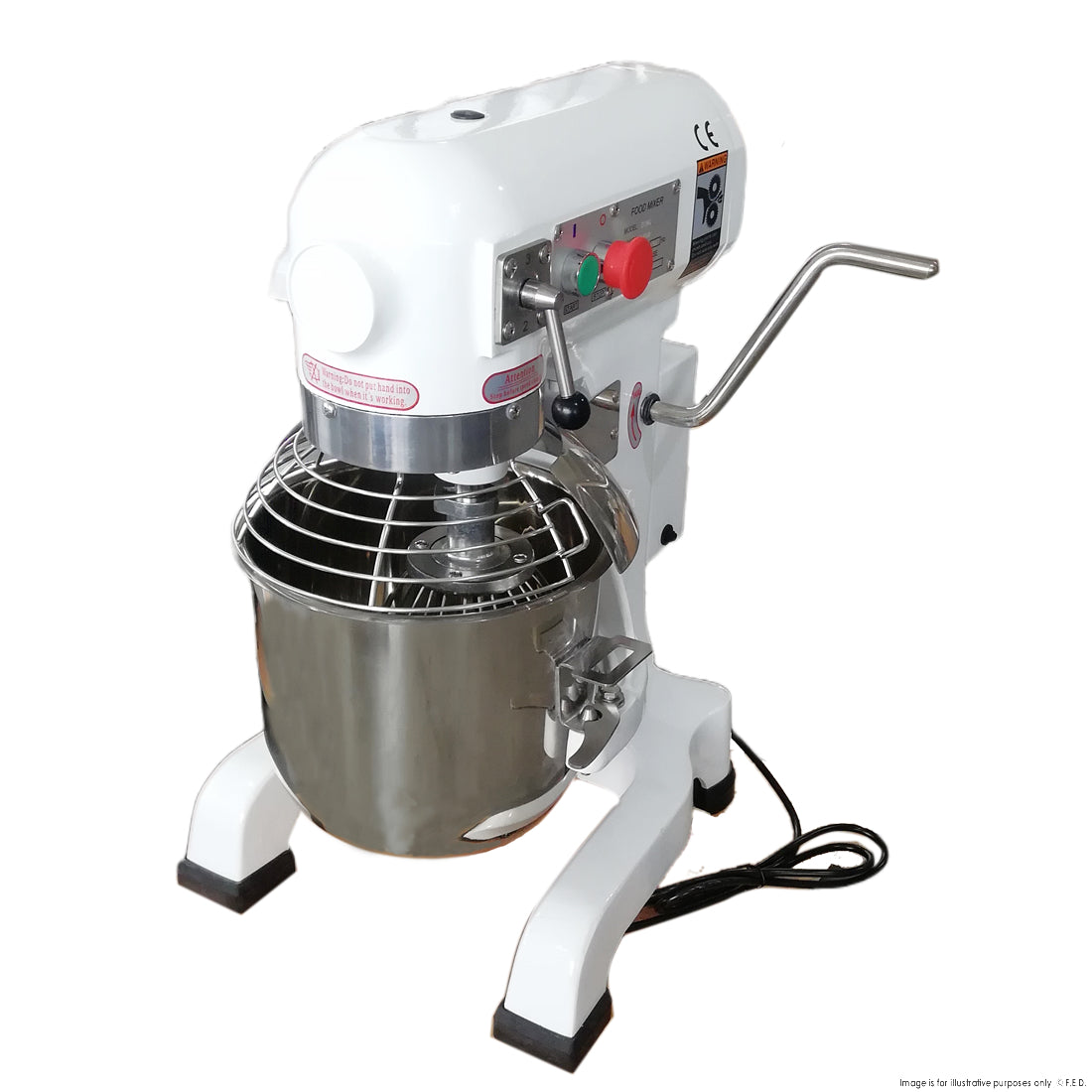 BakerMax 10L Heavy Duty Stand Mixer - 1000W Powerful Electric Dough Mixer with 5 Speeds, Stainless Steel Bowl - Perfect for Baking Bread, Cakes, Cookies & Pizza Dough