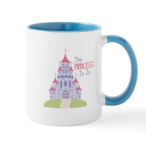 White/Blue Inside - The Princess Is In Mugs