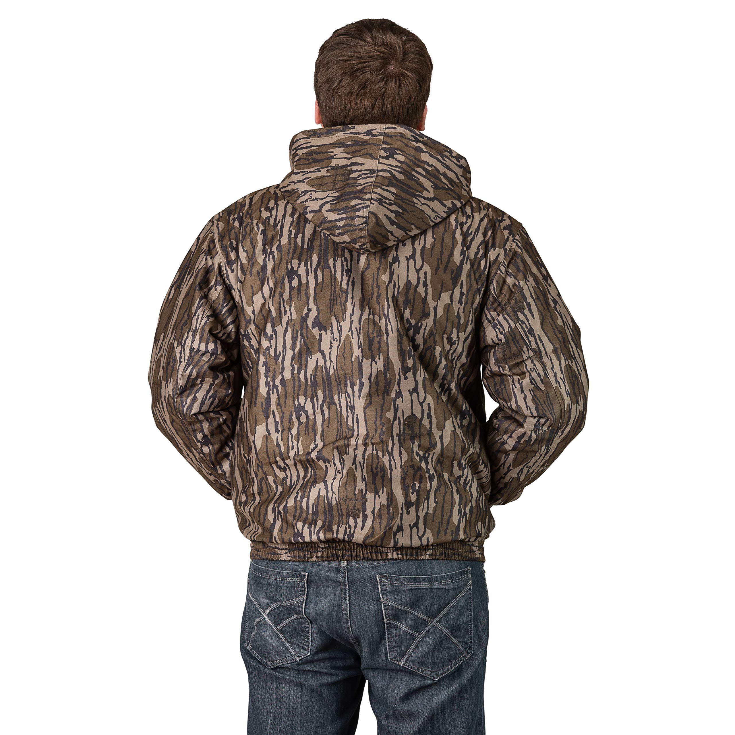 TrailCrest Mossy Oak Tactical Hoodie Jacket - Insulated Waterproof Camouflage Hunting Coat for Men | Warm Winter Outdoor Gear for Hunting, Camping & Hiking