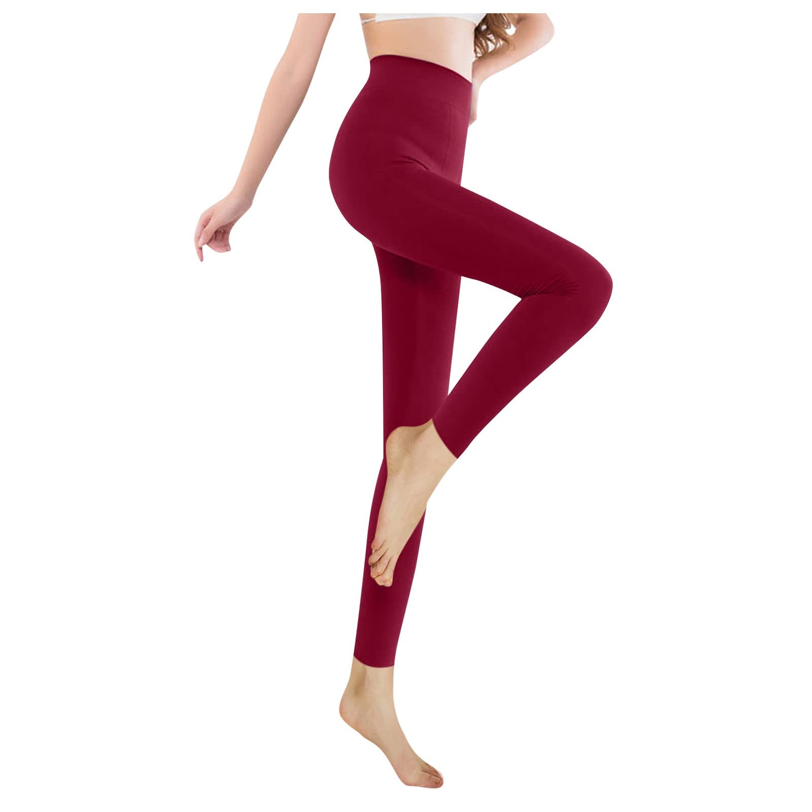 Women's Fleece-Lined Thermal Leggings - Stretchy Warm Winter Pants with Brushed Interior for Work & Casual Wear | Perfect for Cold Weather, Outdoor Activities & Layering