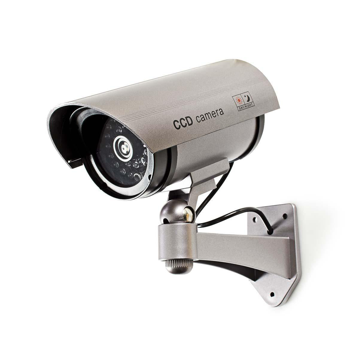 Bullet Security Camera Dummy - IP44 Weatherproof, Silver - Perfect for Home, Office & Outdoor Surveillance
