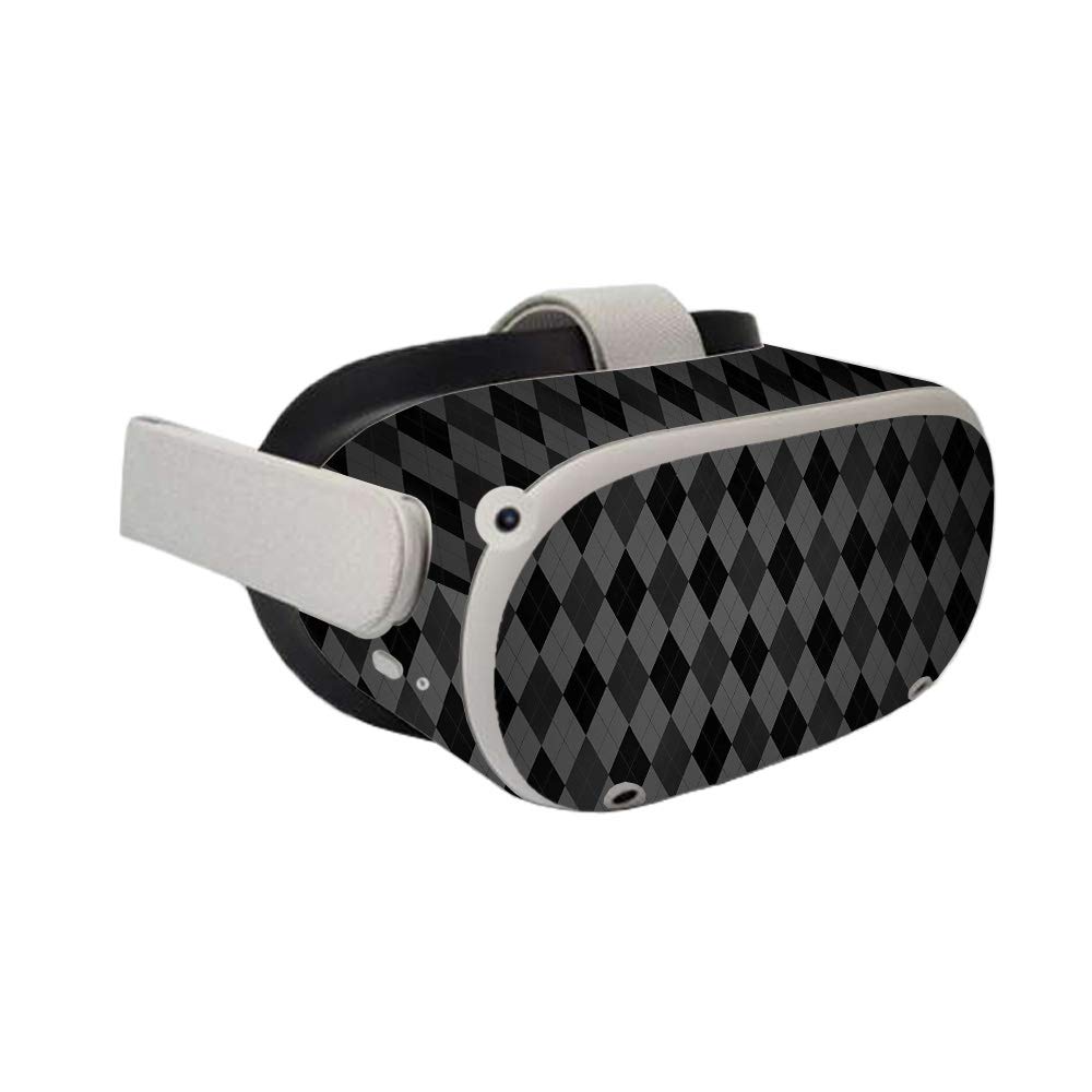 MightySkins Vinyl Decal Wrap Cover for Oculus Quest 2 - Black Argyle Design | Protective & Durable Skin | Easy to Apply & Remove | Made in USA | Perfect for Gaming, VR Protection & Customization