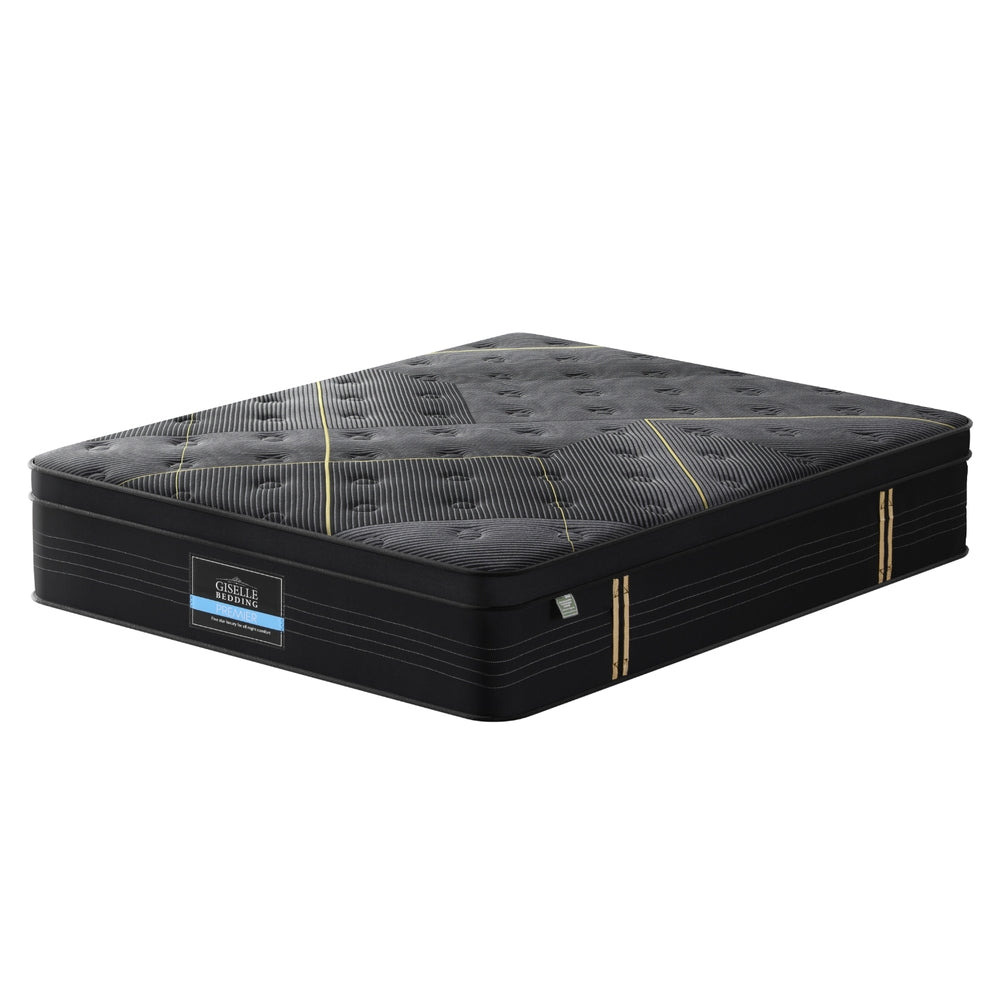 35cm Queen Size Mattress - Bamboo Cover Pocket Spring Firm Foam for Back Support | Perfect for Bedrooms, Guest Rooms & Dormitories
